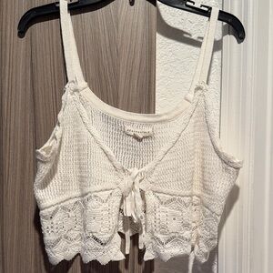 White knit Women Top